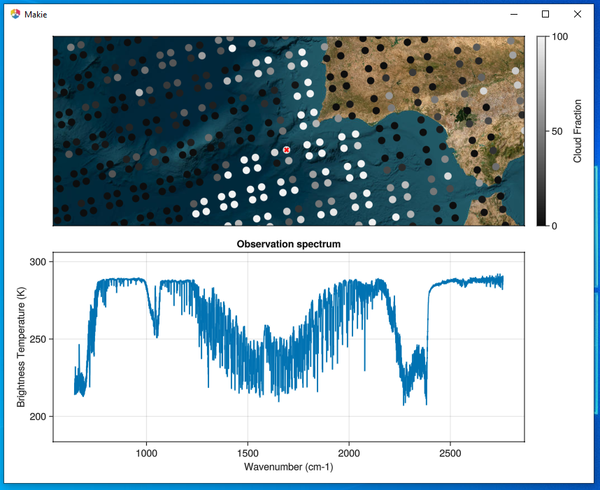 Interactive IASI spectrum